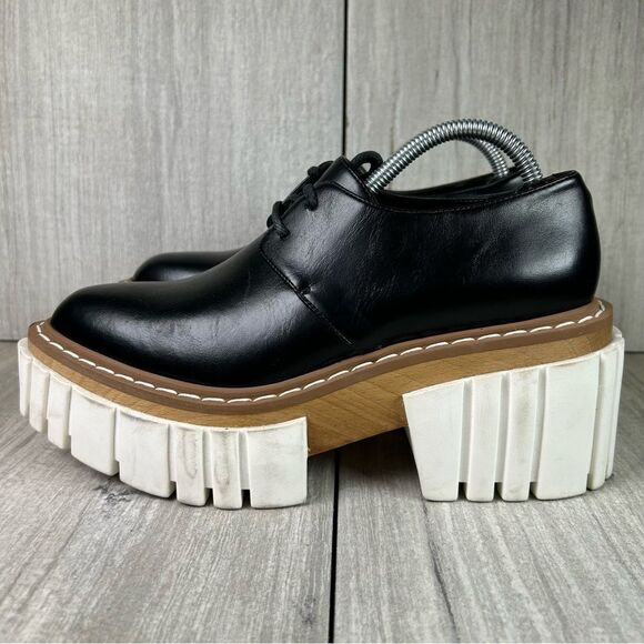 Stella McCartney Emilie Lace Up Platform Chunky Shoes Women’s Size 5.5 35.5 - Picture 3 of 10